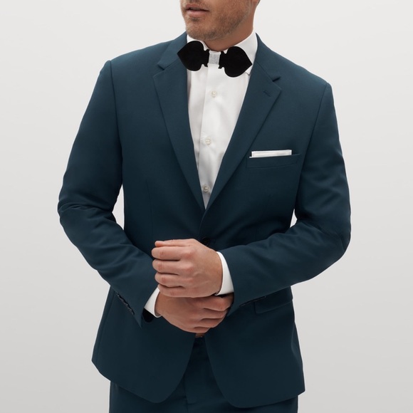 Hand Crafted Black Spade Wood Butterfly Bow Tie - Picture 2 of 16